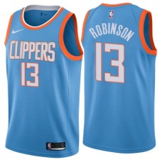 Men's Nike Los Angeles Clippers #13 Jerome Robinson Swingman Blue NBA Jersey - City Edition