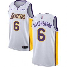 Men's Nike Los Angeles Lakers #6 Lance Stephenson Swingman White NBA Jersey - Association Edition