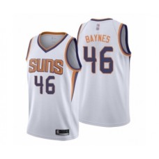 Men's Phoenix Suns #46 Aron Baynes Authentic White Basketball Jersey - Association Edition