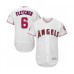 Men's Los Angeles Angels of Anaheim #6 David Fletcher White Home Flex Base Authentic Collection Baseball Player Stitched Jersey