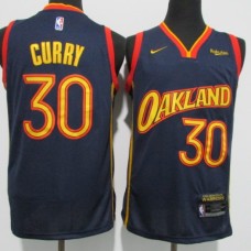 Men's Golden State Warriors #30 Stephen Curry Nike Navy Swingman Player Stitched Jersey