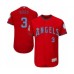 Men's Los Angeles Angels of Anaheim #3 Taylor Ward Authentic Red 2016 Father's Day Fashion Flex Base Baseball Player Stitched Jersey