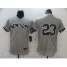 Men's Nike New York Yankees #23 Don Mattingly Grey Road Flex Base Authentic Collection Stitched Jersey