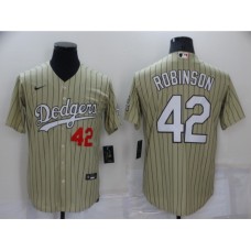 Men's Nike Los Angeles Dodgers #42 Jackie Robinson Camo Stripes Authentic Stitched Jersey