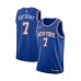 Men's New York Knicks #7 Carmelo Anthony Authentic Blue Basketball Stitched Jersey - Statement Edition