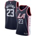 Men's Nike Los Angeles Clippers #23 Louis Williams Swingman Navy Blue NBA Jersey - City Edition