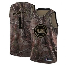 Men's Nike Detroit Pistons #1 Tracy McGrady Swingman Camo Realtree Collection NBA Jersey