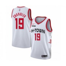 Men's Houston Rockets #19 Tyson Chandler Swingman White Basketball Stitched Jersey - 2019 20 City Edition