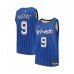 Men's Orlando Magic #9 Nikola Vucevic Authentic Blue Hardwood Classics Basketball Stitched Jersey