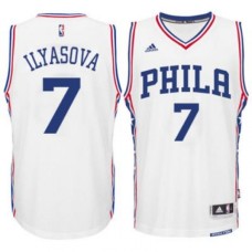 Men's Philadelphia 76ers #7 Ersan Ilyasova adidas White Swingman Home Jersey