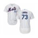 Men's New York Mets #73 Daniel Zamora White Home Flex Base Authentic Collection Baseball Player Stitched Jersey