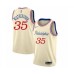 Men's Philadelphia 76ers #35 Clarence Weatherspoon Swingman Cream Basketball Stitched Jersey - 2019 20 City Edition