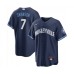 Men's Nike Chicago Cubs #7 Dansby Swanson Navy City Connect Cool Base Stitched Baseball Jersey