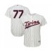 Men's Minnesota Twins #77 Fernando Romero Replica Cream Alternate Cool Base Baseball Player Stitched Jersey