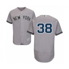 Men's New York Yankees #38 Cameron Maybin Grey Road Flex Base Authentic Collection Baseball Jersey