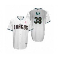 Men's Robbie Ray Arizona Diamondbacks #38 White Teal 2019 Mothers Day Cool Base Stitched Jersey