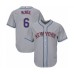 Men's New York Mets #6 Jeff McNeil Replica Grey Road Cool Base Baseball Jersey