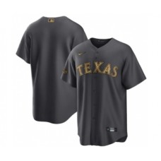 Men's Texas Rangers Blank Charcoal 2022 All-Star Cool Base Stitched Baseball Jersey