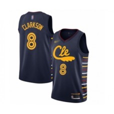 Men's Cleveland Cavaliers #8 Jordan Clarkson Swingman Navy Basketball Stitched Jersey - 2019 20 City Edition