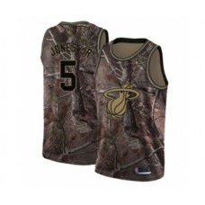 Men's Miami Heat #5 Derrick Jones Jr Swingman Camo Realtree Collection Basketball Stitched Jersey