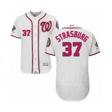 Men's Washington Nationals #37 Stephen Strasburg White Home Flex Base Authentic Collection 2019 World Series Champions Baseball Stitched Jersey