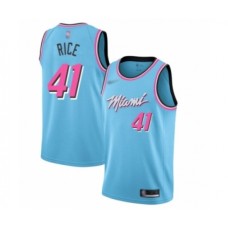 Men's Miami Heat #41 Glen Rice Swingman Blue Basketball Stitched Jersey - 2019 20 City Edition