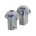 Men's Los Angeles Dodgers #3 Chris Taylor Gray 2020 World Series Replica Stitched Jersey