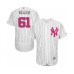 Men's New York Yankees #61 Ben Heller Authentic White 2016 Mother's Day Fashion Flex Base Baseball Player Stitched Jersey