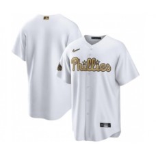 Men's Philadelphia Phillies Blank White 2022 All-Star Cool Base Stitched Baseball Jersey