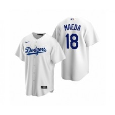 Men's Los Angeles Dodgers #18 Kenta Maeda Nike White Replica Home Stitched Jersey