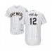 Men's Milwaukee Brewers #12 Tyrone Taylor White Home Flex Base Authentic Collection Baseball Player Stitched Jersey