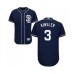 Men's San Diego Padres #3 Ian Kinsler Navy Blue Alternate Flex Base Authentic Collection Baseball Jersey