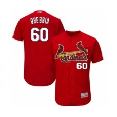 Men's St. Louis Cardinals #60 John Brebbia Red Alternate Flex Base Authentic Collection Baseball Player Stitched Jersey