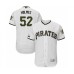 Men's Pittsburgh Pirates #52 Clay Holmes White Alternate Authentic Collection Flex Base Baseball Player Stitched Jersey