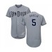 Men's San Diego Padres #5 Greg Garcia Authentic Grey Road Cool Base Baseball Jersey