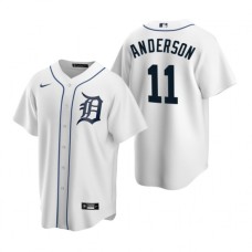 Men's Nike Detroit Tigers #11 Sparky Anderson White Home Stitched Baseball Jersey