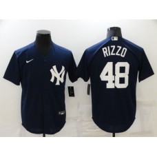 Men's New York Yankees #48 Anthony Rizzo Navy Game Stitched Jersey