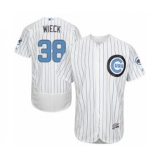 Men's Chicago Cubs #38 Brad Wieck Authentic White 2016 Father's Day Fashion Flex Base Baseball Player Stitched Jersey