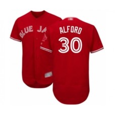 Men's Toronto Blue Jays #30 Anthony Alford Scarlet Alternate Flex Base Authentic Collection Alternate Baseball Player Stitched Jersey