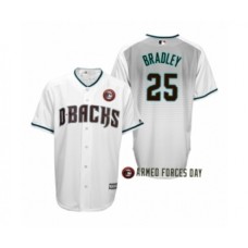 Men's 2019 Armed Forces Day Archie Bradley #25 Arizona Diamondbacks White Stitched Jersey