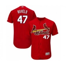 Men's St. Louis Cardinals #47 Rangel Ravelo Red Alternate Flex Base Authentic Collection Baseball Player Jers