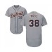 Men's Detroit Tigers #38 Tyson Ross Grey Road Flex Base Authentic Collection Baseball Jersey