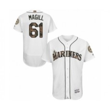 Men's Seattle Mariners #61 Matt Magill Authentic White 2016 Memorial Day Fashion Flex Base Baseball Player Stitched Jersey