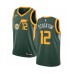 Men's Nike Utah Jazz #12 John Stockton Green Swingman Jersey - Earned Edition