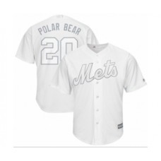 Men's New York Mets #20 Pete Alonso Polar Bear Authentic White 2019 Players Weekend Baseball Jersey