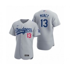 Men's Los Angeles Dodgers #13 Max Muncy Nike Gray Authentic 2020 Alternate Stitched Jersey