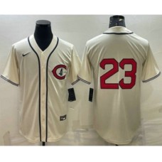 Men's Chicago Cubs #23 Ryne Sandberg 2022 Cream Field of Dreams Cool Base Stitched Baseball Jersey