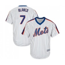 Men's New York Mets #7 Gregor Blanco Replica White Alternate Cool Base Baseball Jersey