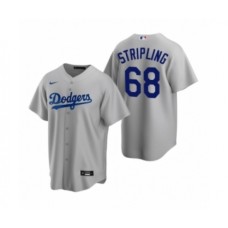 Men's Los Angeles Dodgers #68 Ross Stripling Nike Gray Replica Alternate Stitched Jersey