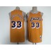 Men's Los Angeles Lakers #33 Kareem Abdul-Jabbar Yellow Throwback Basketball Stitched Jersey